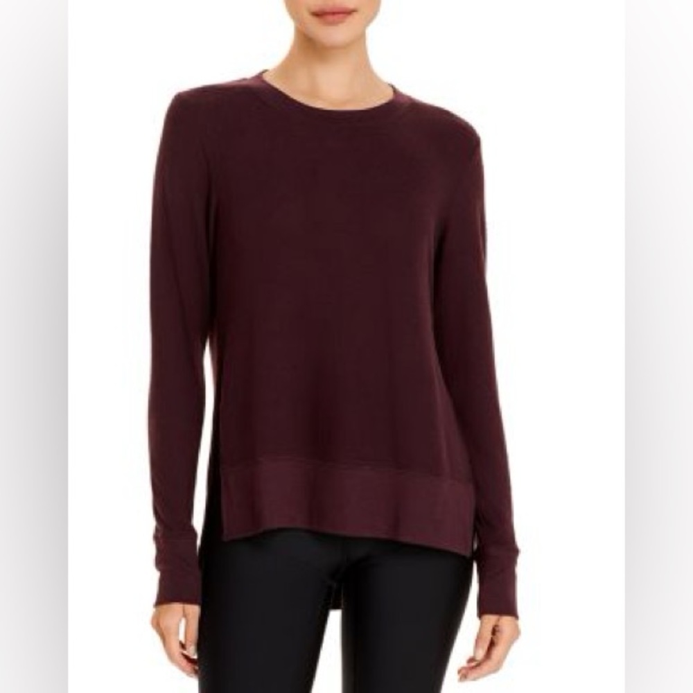 ALO YOGA | Plum Purple Glimpse Long Sleeve Knit Top Sz S